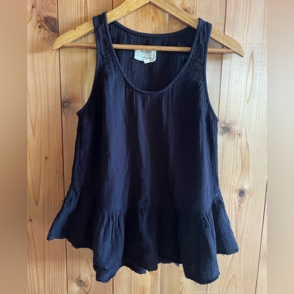 Current/Elliott the ballet tank black 100% cotton 2 M - Picture 3 of 6